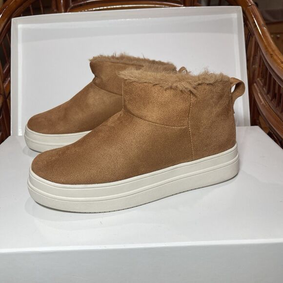 J/slides Nia Womens Waterproof Suede Bootie Size 8M Brown Faux Fur WORN ONCE - Picture 4 of 13